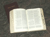 Picture of open Bible.